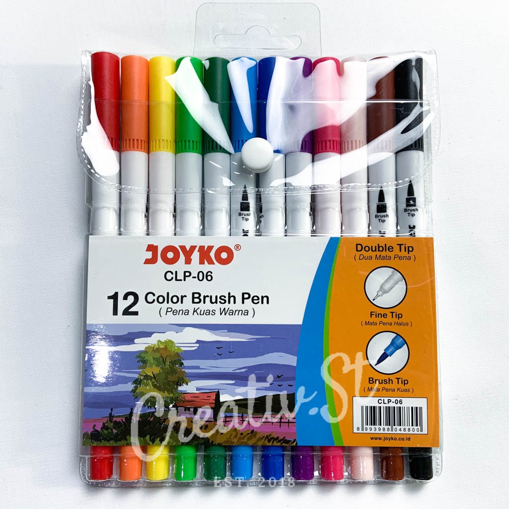 New!! Brush Pen 12colors Brush+Pen Clp-06 Calligraphy Marker Set ...
