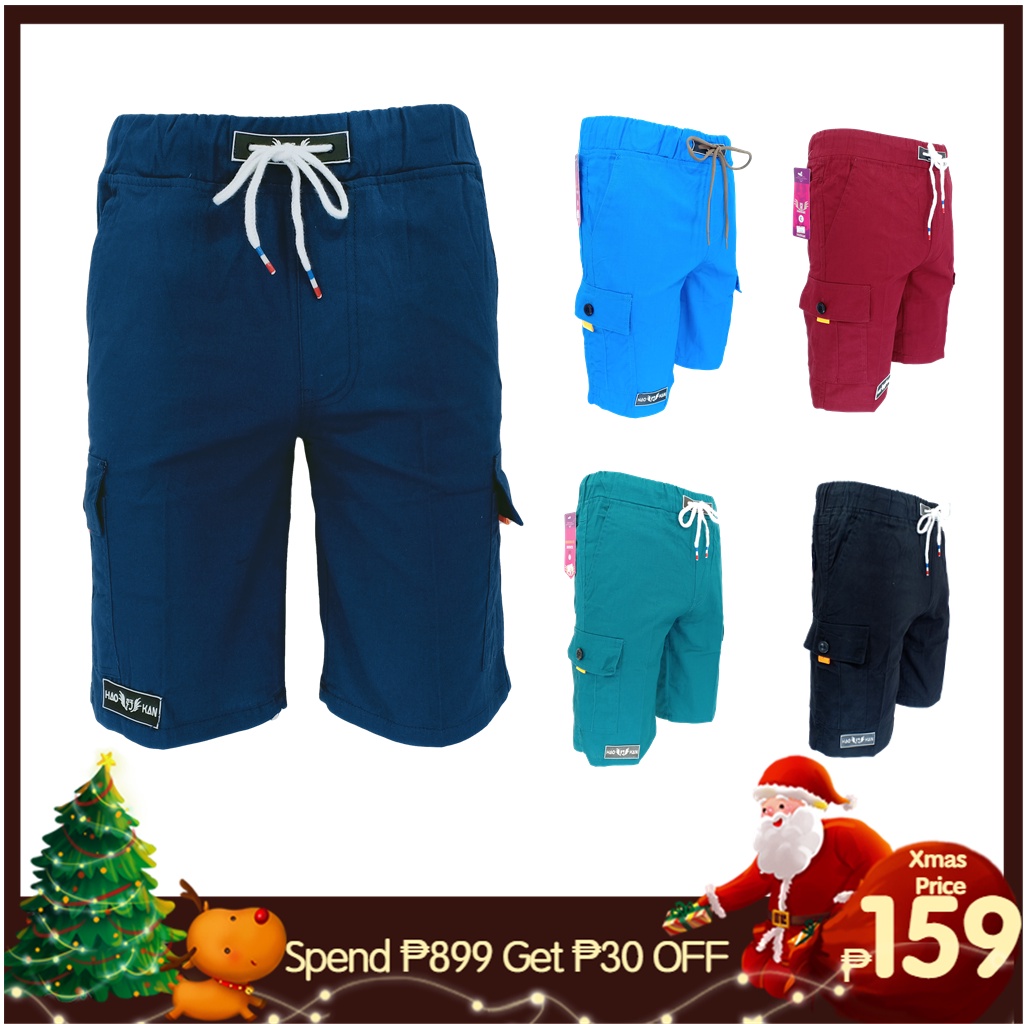 Garterized Cargo Shorts For Men Trendy Men's short Shorts Casual Mens