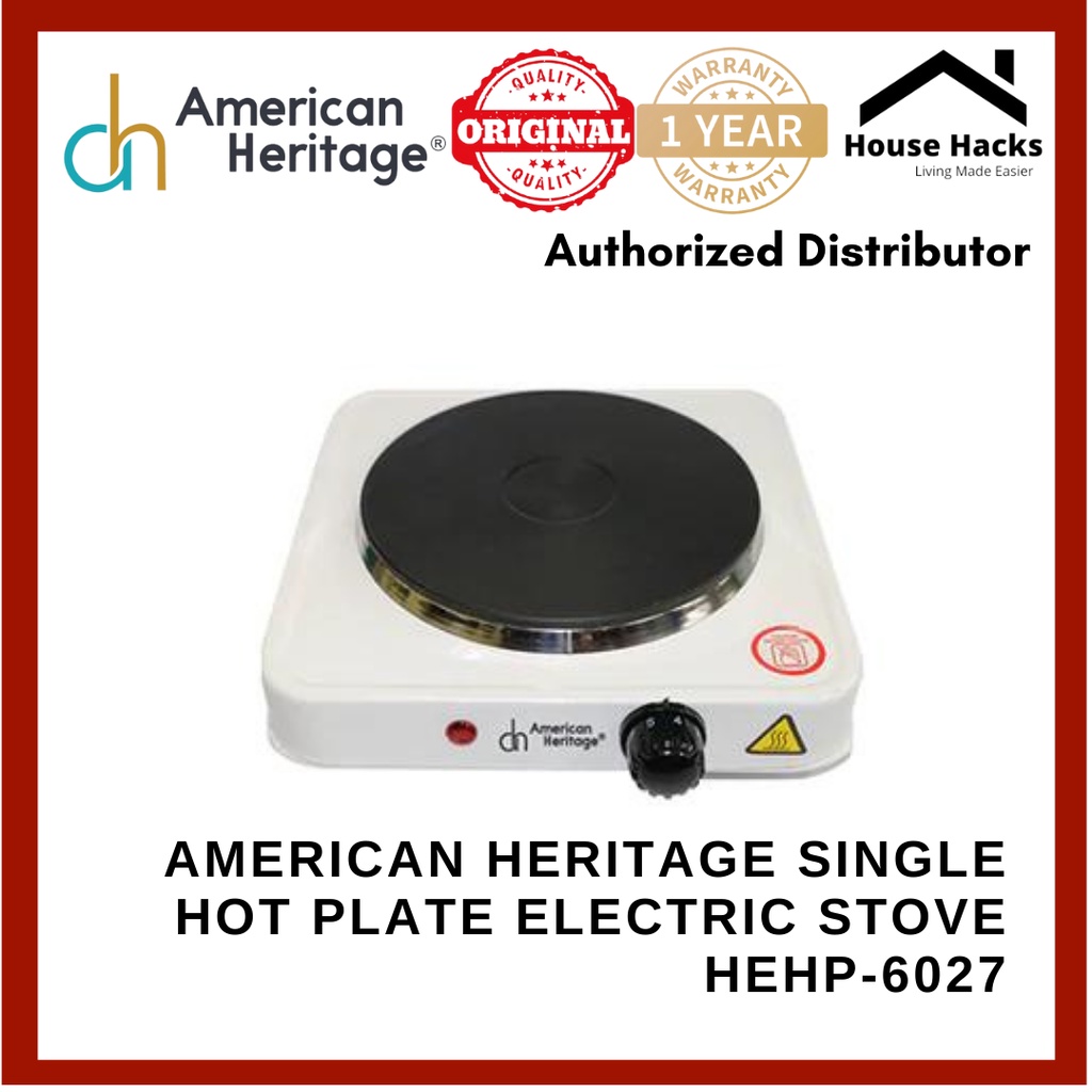 American Heritage Single Hot Plate Electric Stove HEHP6027 (House