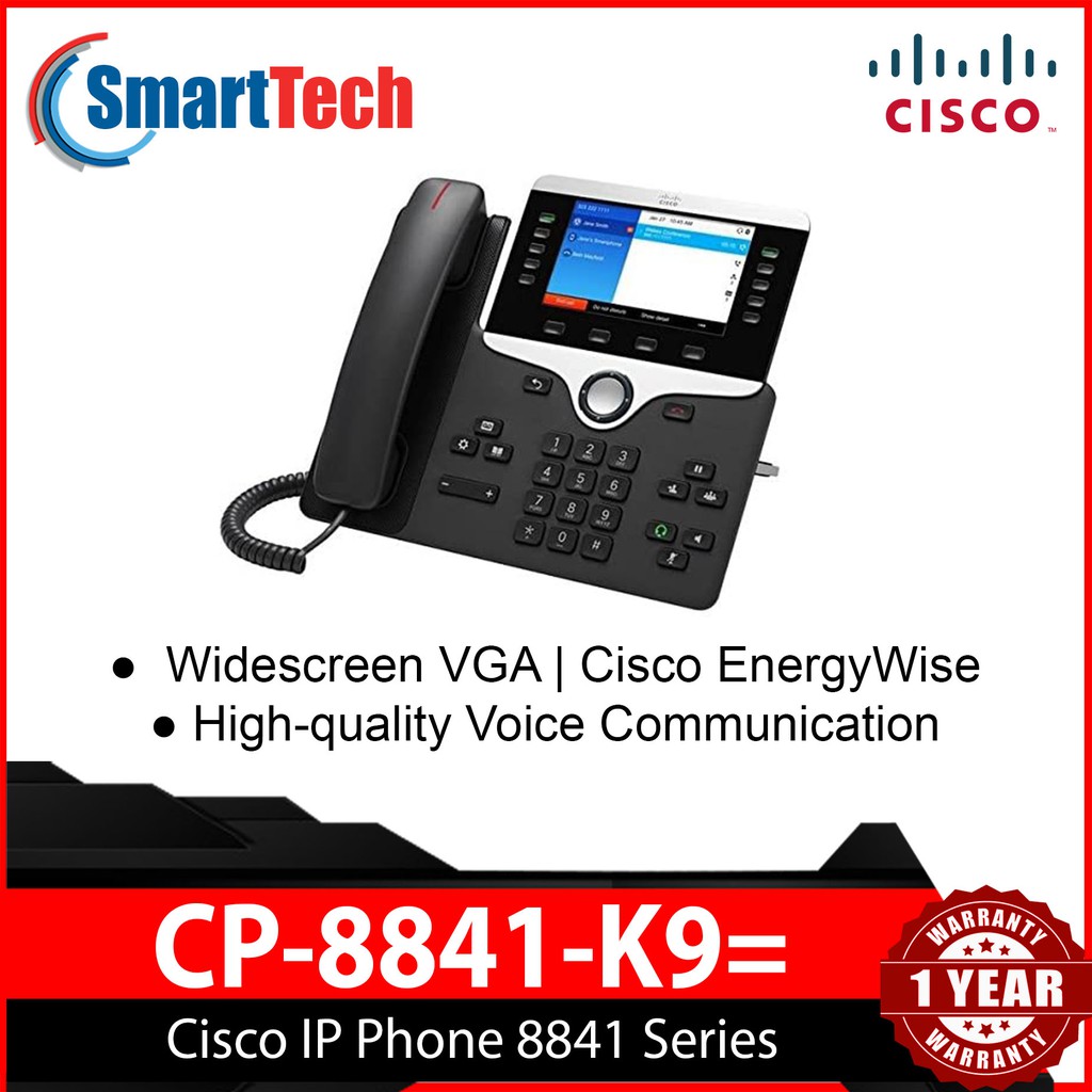 Cisco IP Phone CP-8841-K9, widescreen VGA, High-quality Voice  Communication, Easy to Use | Shopee Philippines