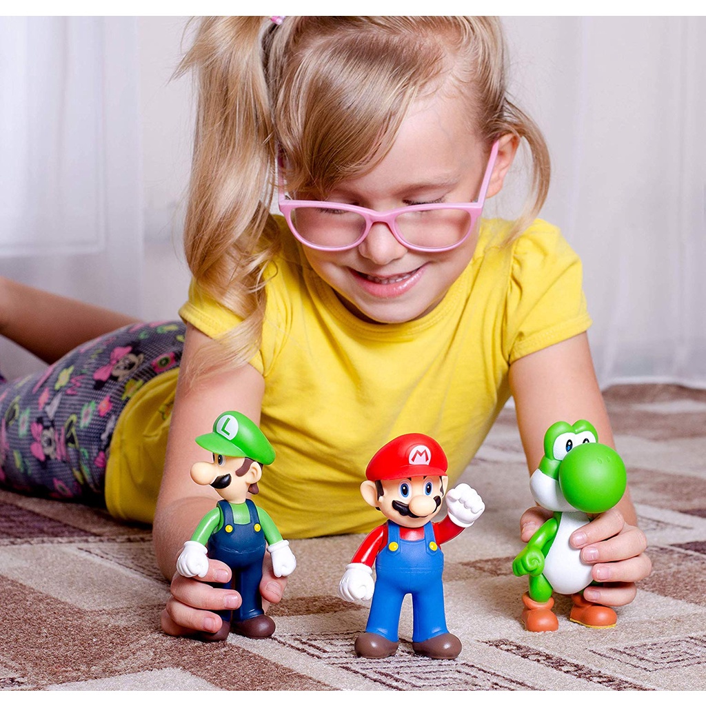 12cm Cute Super Mario Brothers Mario Luigi Yoshi Princess Tode Bowser ...