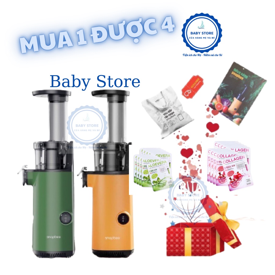 Snapbee SK-202VN 130W slow juicer, compact, powerful, easy to assemble ...
