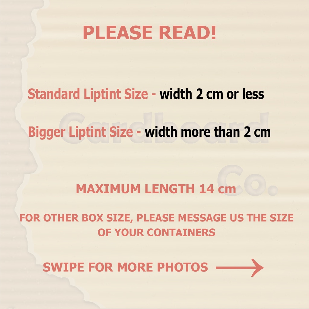 Customized Liptint Lipstick Box Packaging Cosmetics Box | Shopee ...