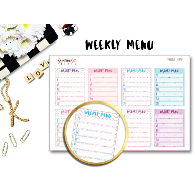 Weekly Menu Planner Stickers | Shopee Philippines