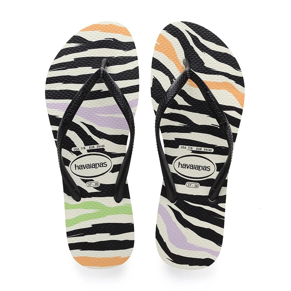 Havaianas Slim Animals White Black Black New Shopee Philippines