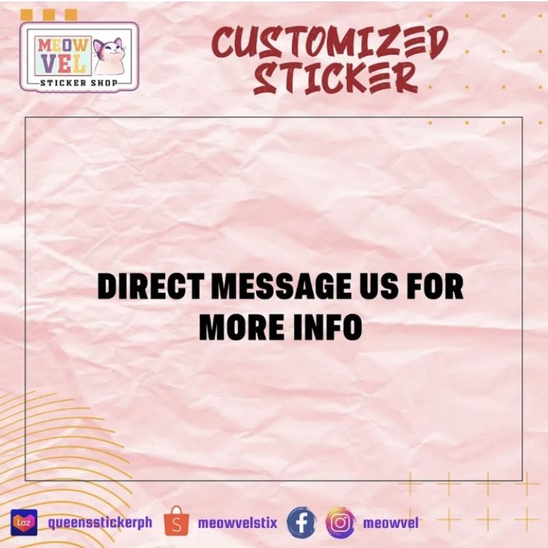 Customized Vinyl Sticker | Shopee Philippines