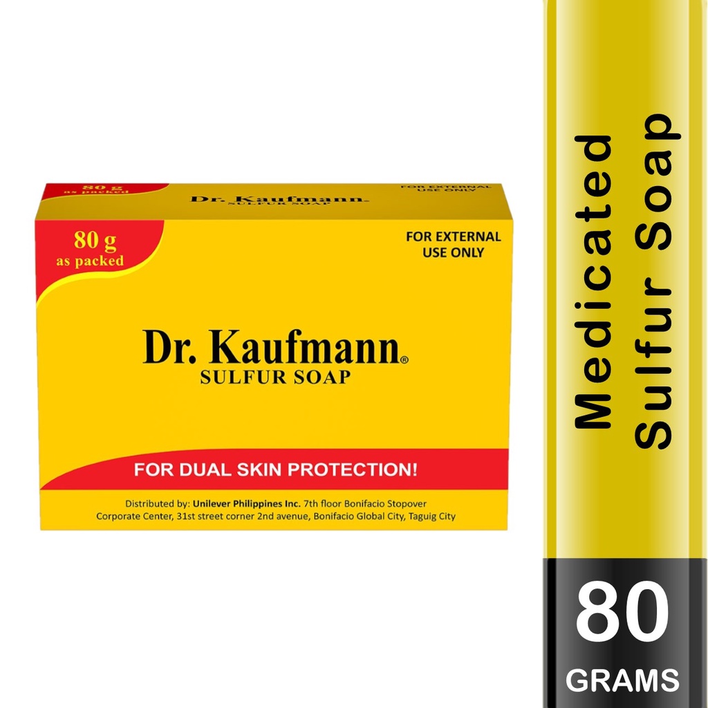 80g Dr. Kaufmann Skin Cleansing Sulfur Soap and Antibacterial Bar Soap ...