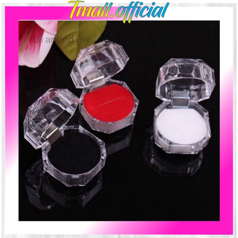 TMALL R563/ Holder/ Container Crystal Mica Ring Box Acrylic Jewelry Box ...