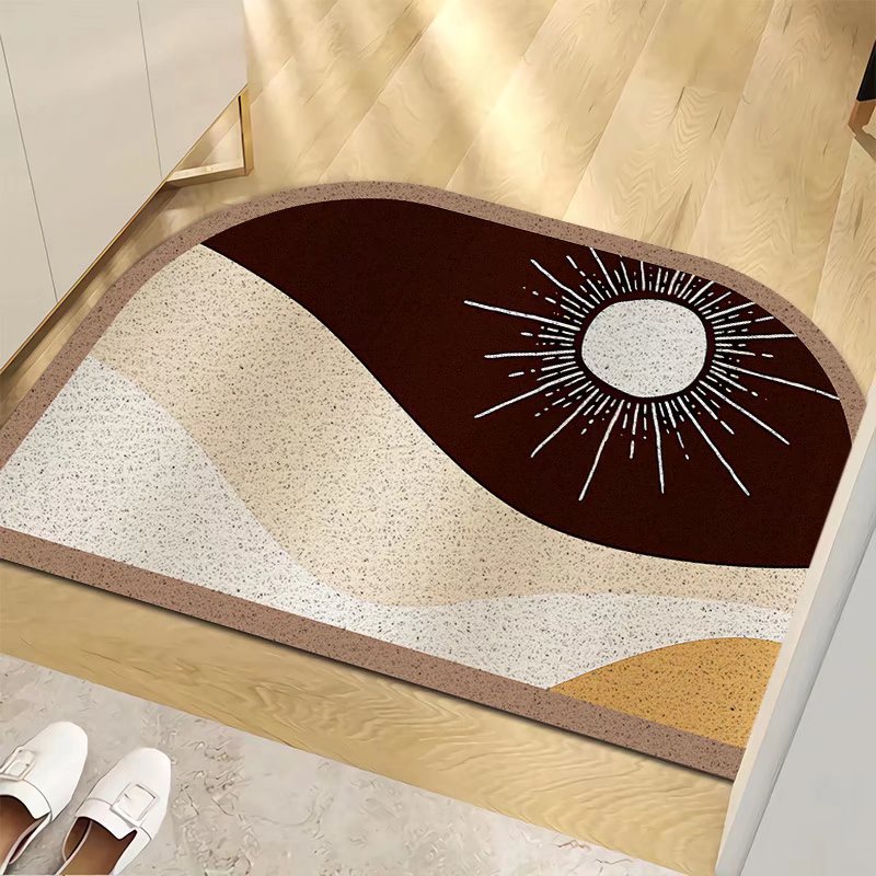 Split Bathroom Floor Mat Net Red Silk Circle Entry Door Mat Entry Door ...