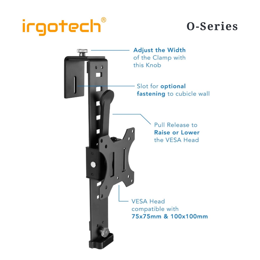 IRGOTECH OSeries Cubicle Monitor Hanger for Monitor up to 32'' Height