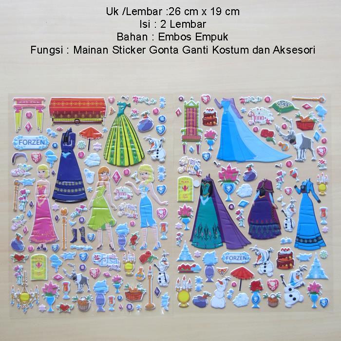 Frozen Toy Sticker for Disassembling and Disassembling 2 Sheets of ...