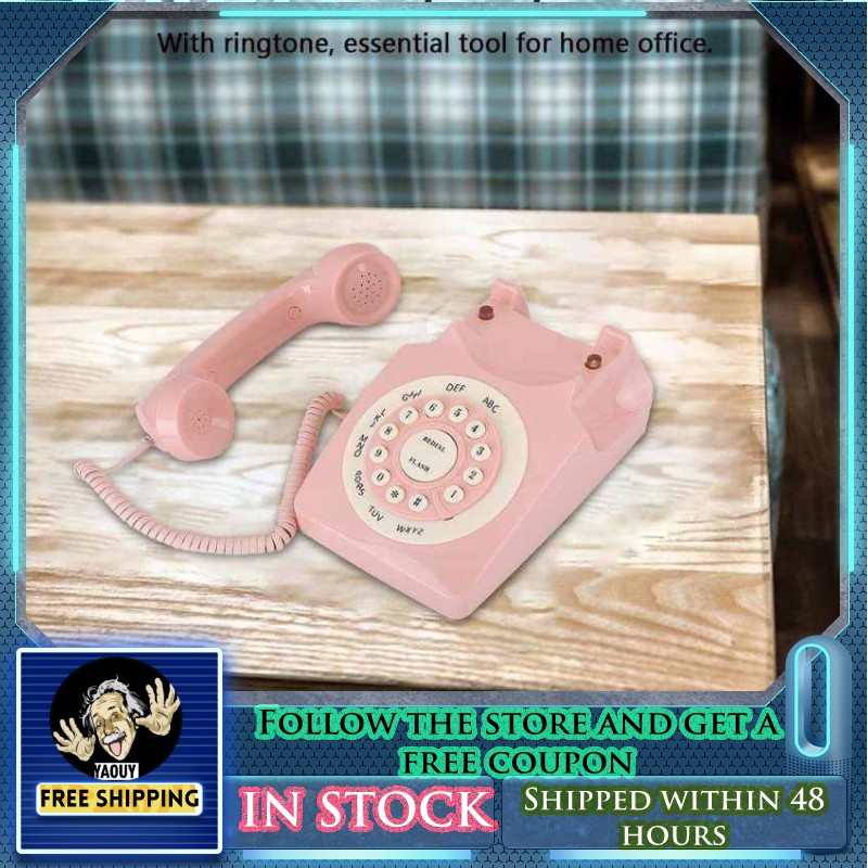 Yaouy European vintage phone corded big button digital with number