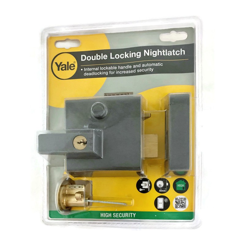 Yale High Security Double Locking Nightlatch P-1-DMG-PB-60 | Shopee ...