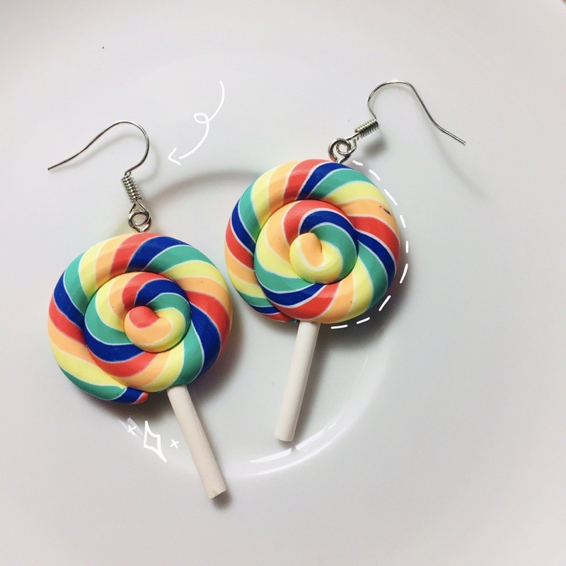 Lollipop earrings clearance