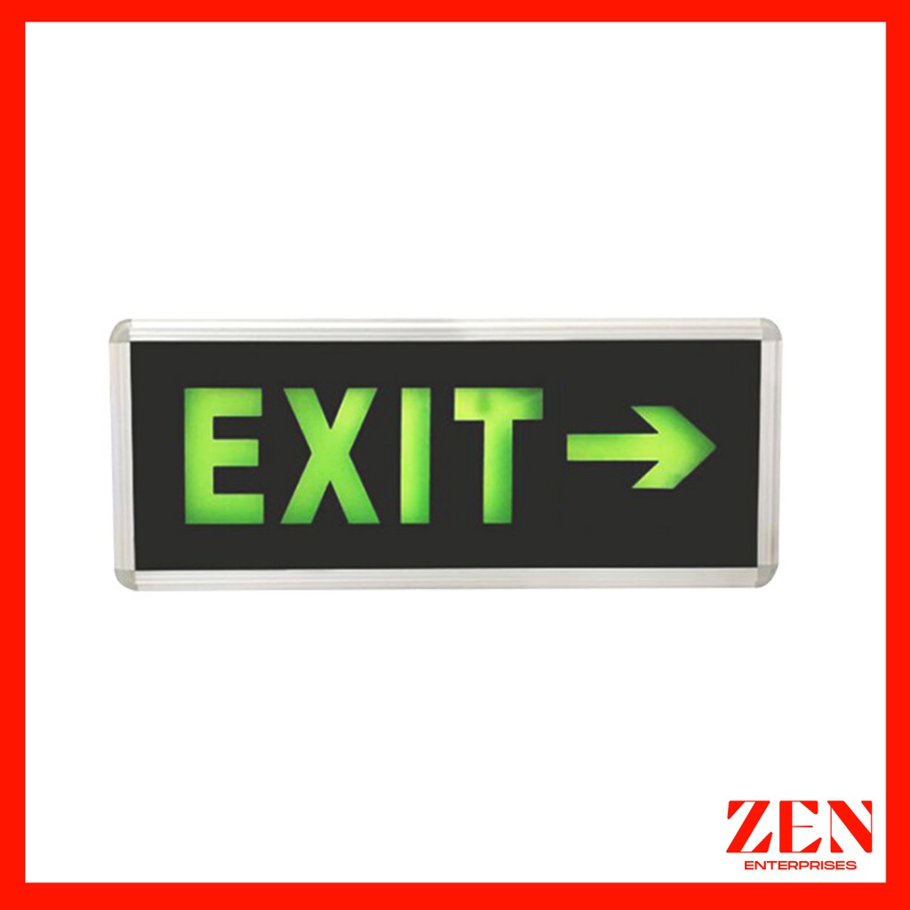 Kaizen LED Exit Sign Glass Type (Back to Back) | Shopee Philippines