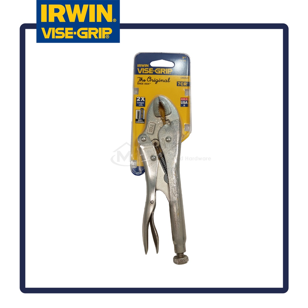 Authentic Irwin Vise Grip 7CR Curved Jaw Locking Pliers 7" 175mm
