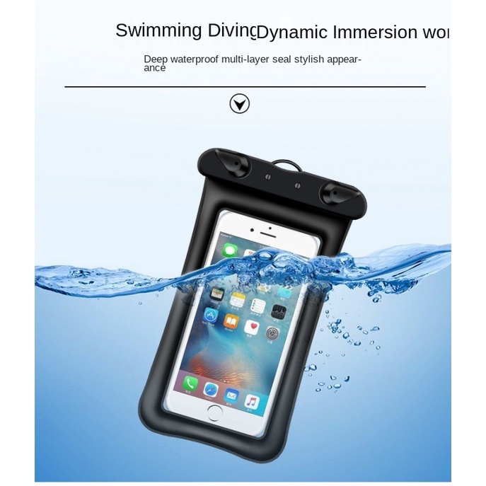Drifting swimming mobile phone waterproof case large transparent pvc