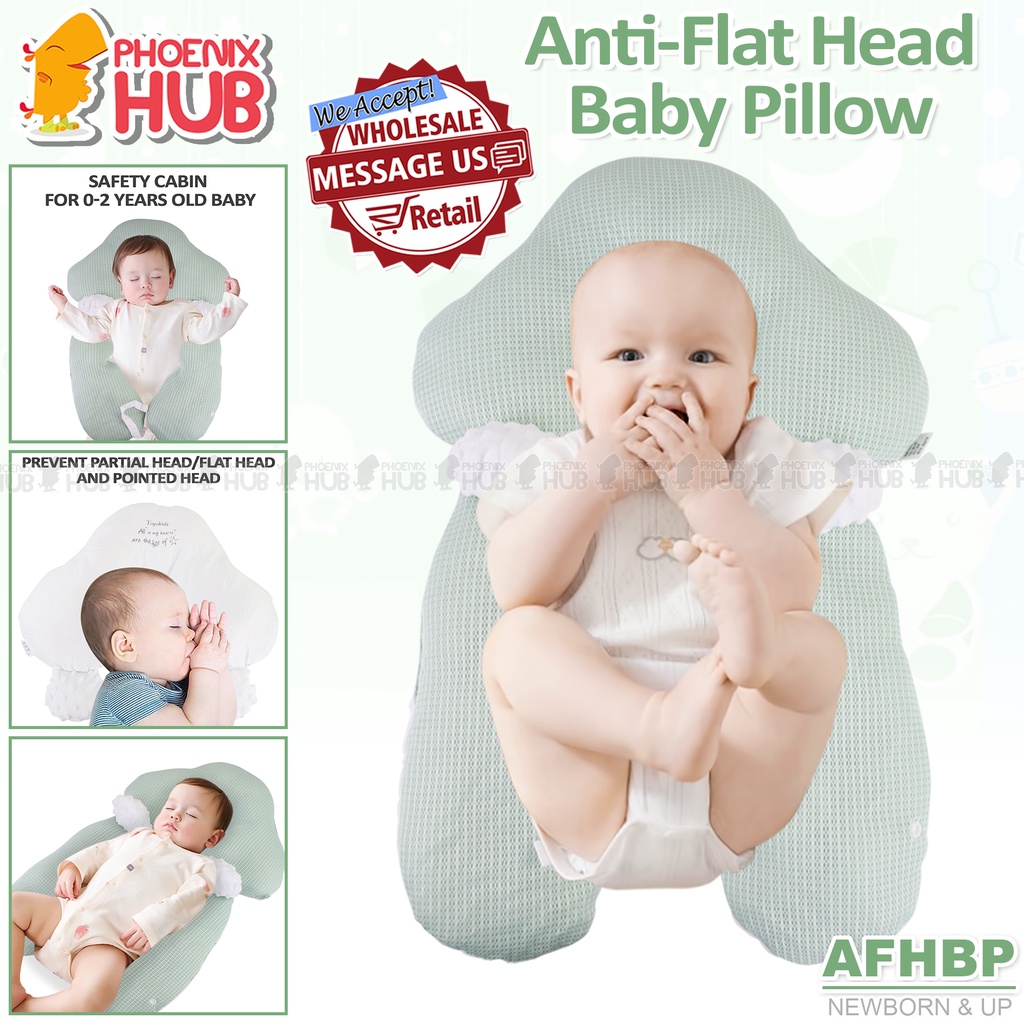 PhoenixHub AFHBP Newborn Baby Pillow Head Shaping Pillow Bedding Set