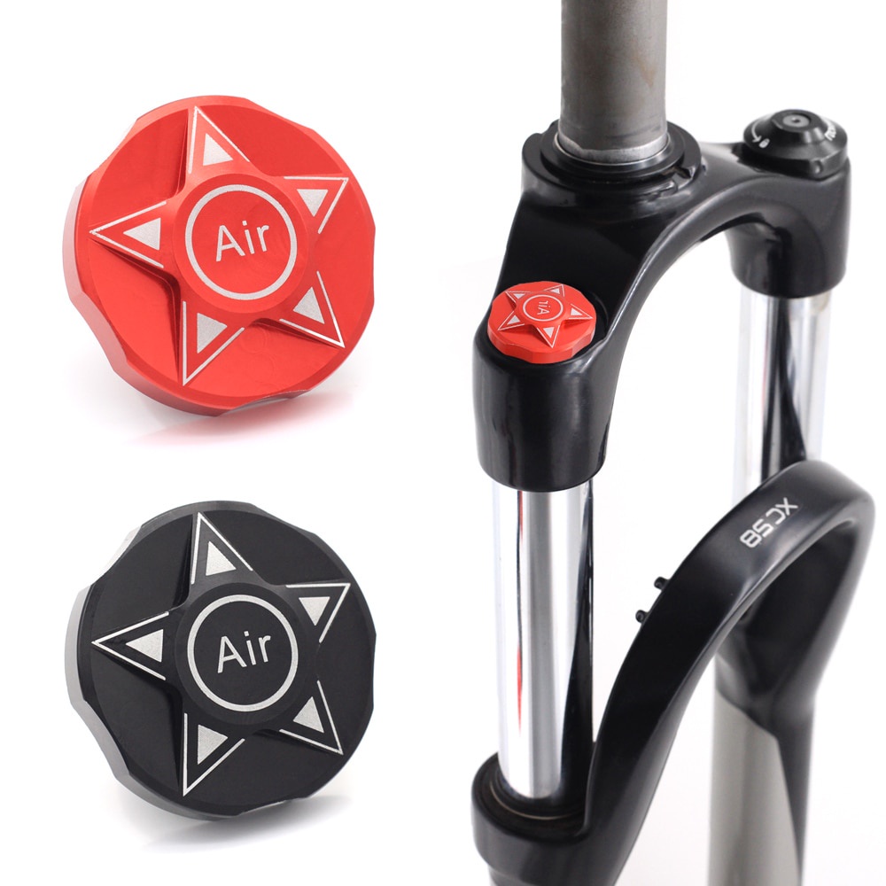 Bicycle Suspension Fork Cap Aluminum Alloy Air Cap for Mountain Bike MTB Fork Air Valve Protection