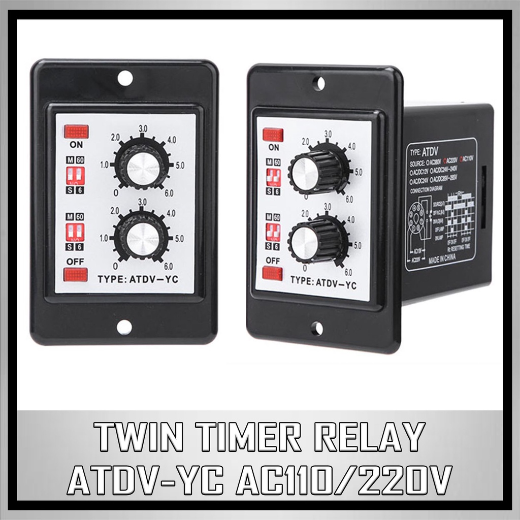 TWIN TIMER RELAY ATDV-YC AC110/220V | VAT INCLUDED PRICES | Shopee ...