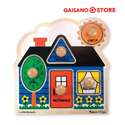 Melissa Doug Jumbo Knob Puzzle First Shapes Shopee Philippines