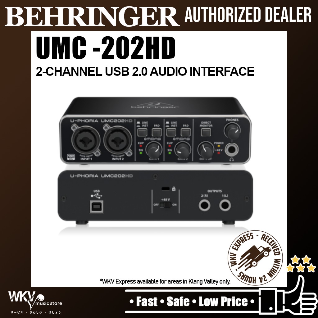 Behringer UPhoria UMC202HD USB 2.0 Audio Interface (UMC202HD / UMC