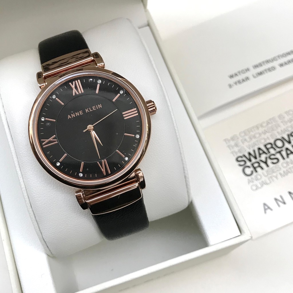 Anne klein leather clearance watch