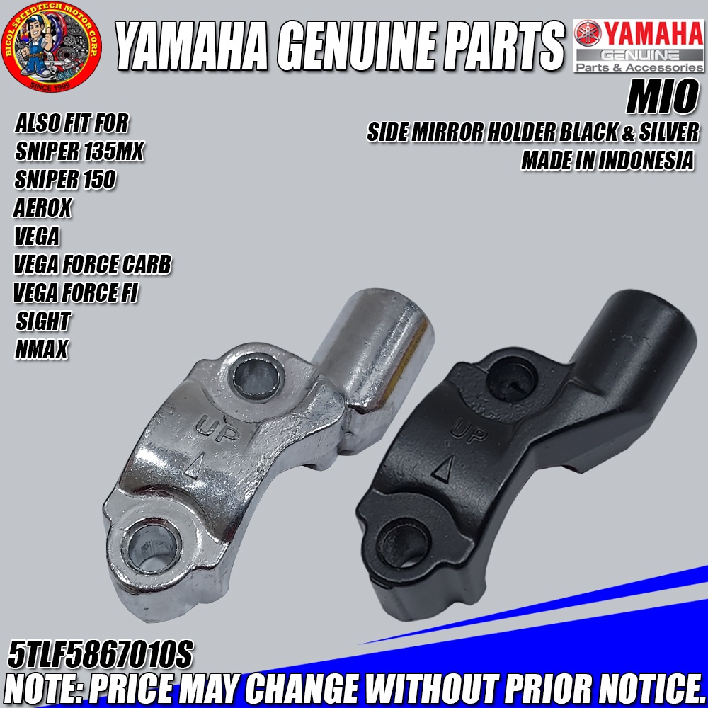 MIO SIDE MIRROR HOLDER BLACK & SILVER (GEN PACK MADE IN INDONESIA