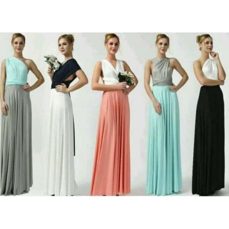 Two tone Infinity Dress for wedding / casual dress