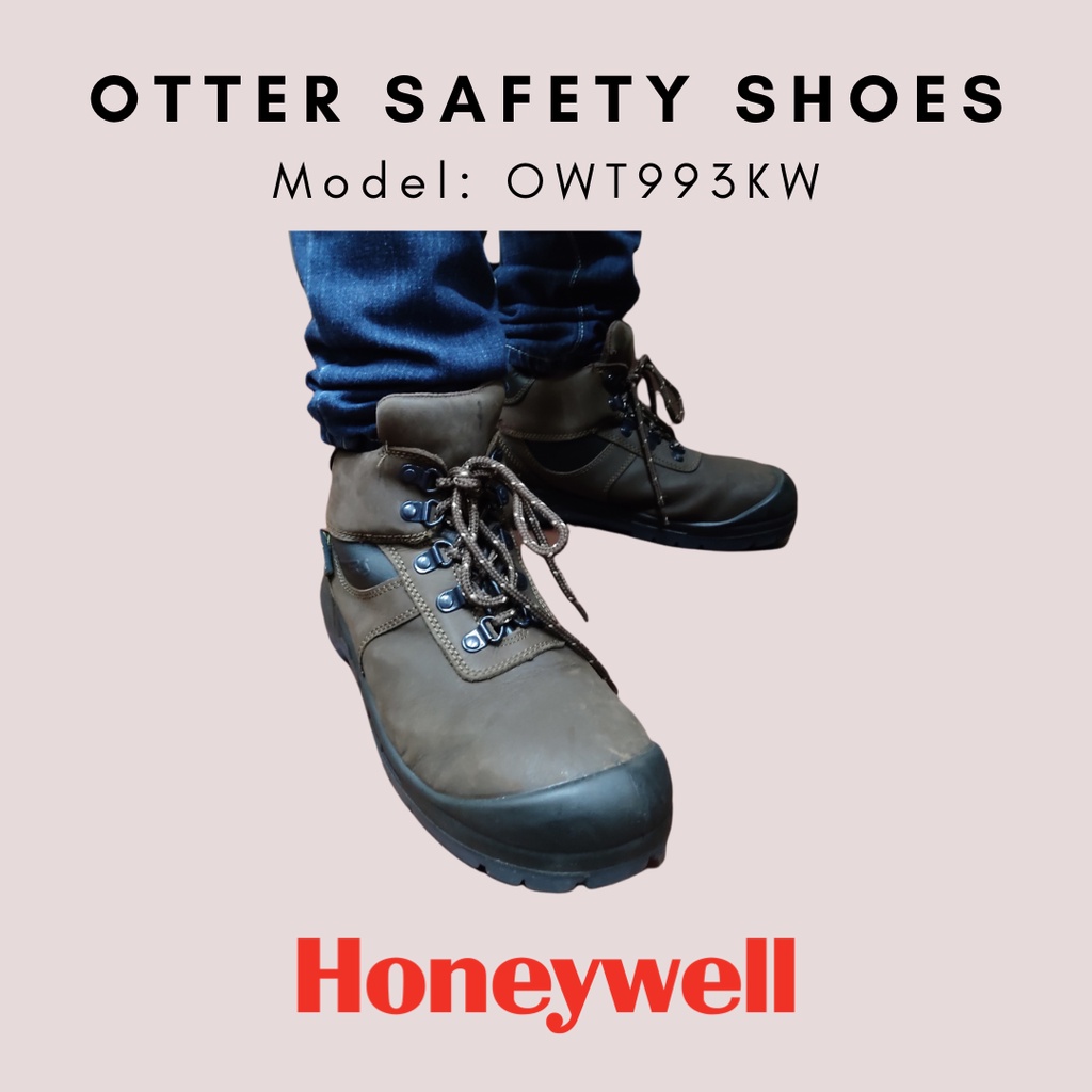 SLVR OTTER Safety Shoes by Honeywell Premium Full Leather Safety