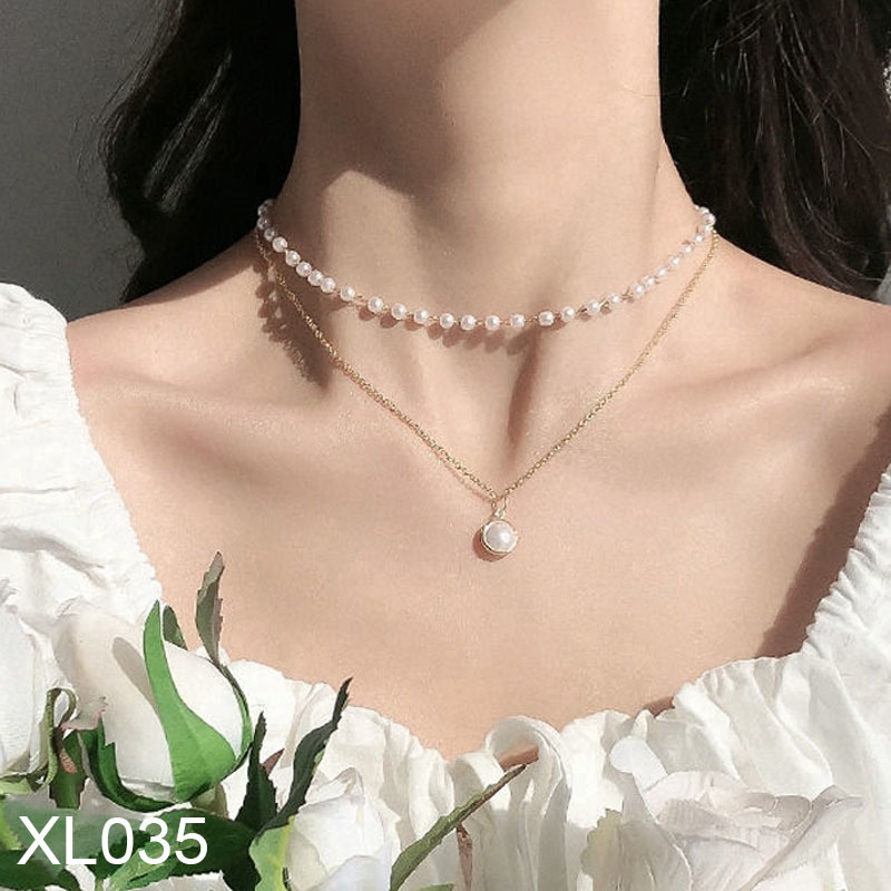 Korea 14K Gold Plated Multilayer Necklace for Women Fashion Jewelry