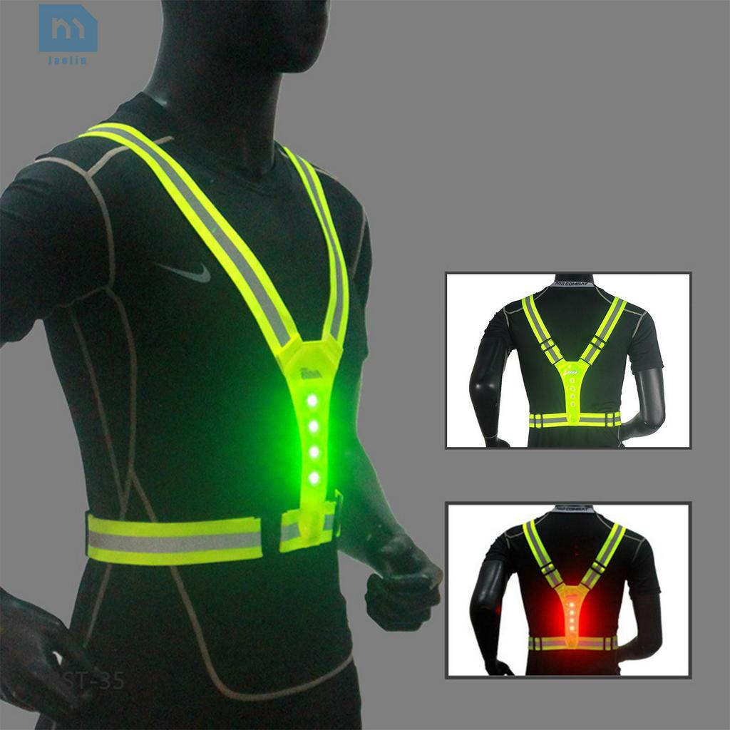 Jae【Ready Stock】LED Reflective Running Vest, High Visibility Warning ...