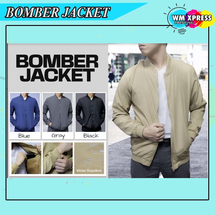 Windbreaker Water Resistant Jacket NO Hood Personalized Logo Print