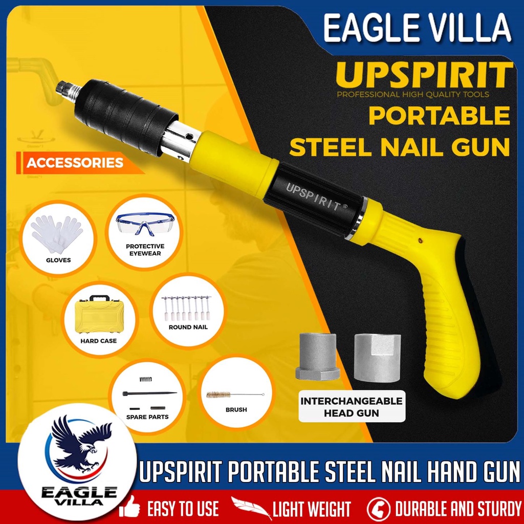 Manual Steel Nails Gun Rivet Tufting Nail Gun Concrete Wall Fastening Pipe Clam nail gun tacker