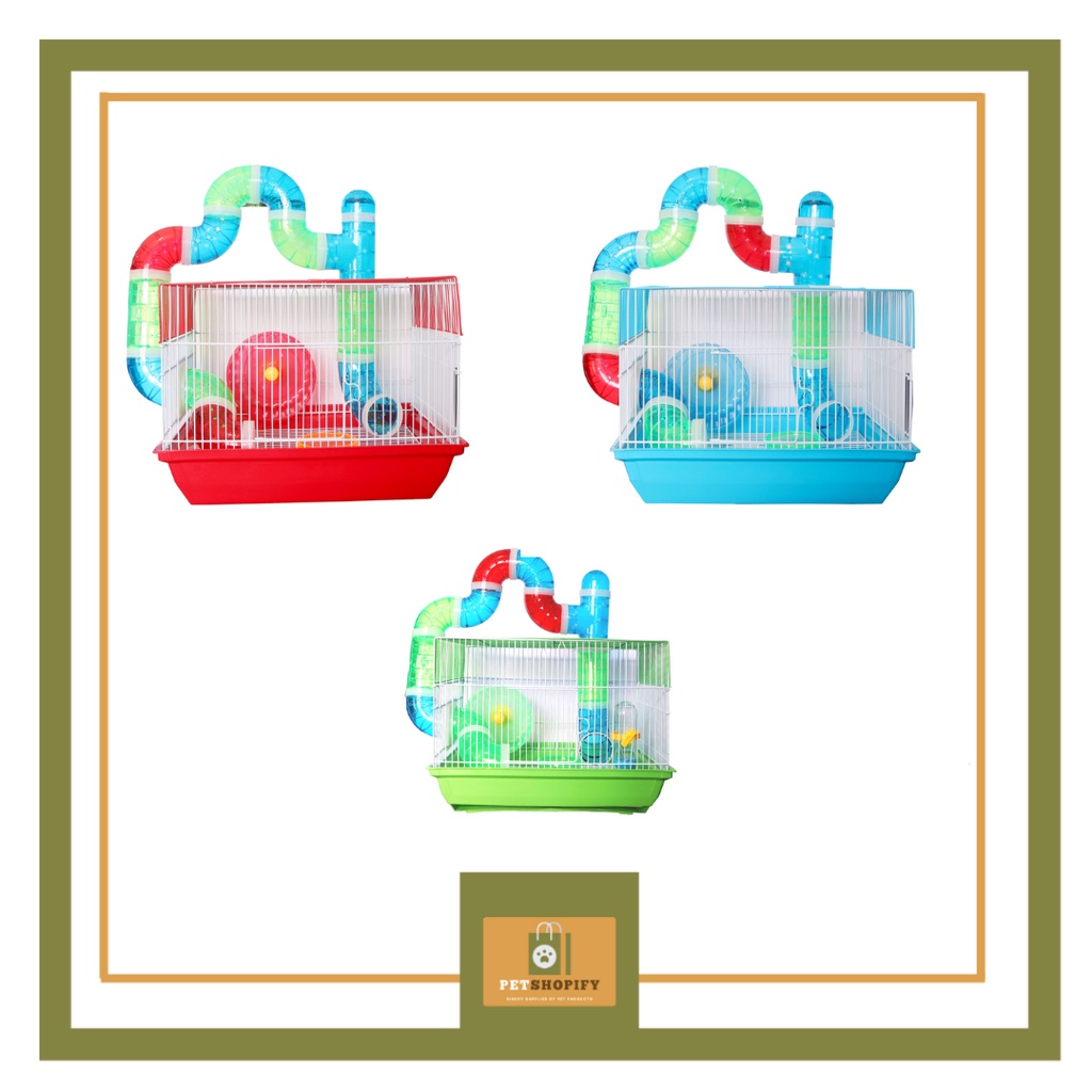 Image result for COLLAPSABLE TUNNEL HAMSTERS CAGE (AVAILABLE IN THREE COLORS) M020 ...