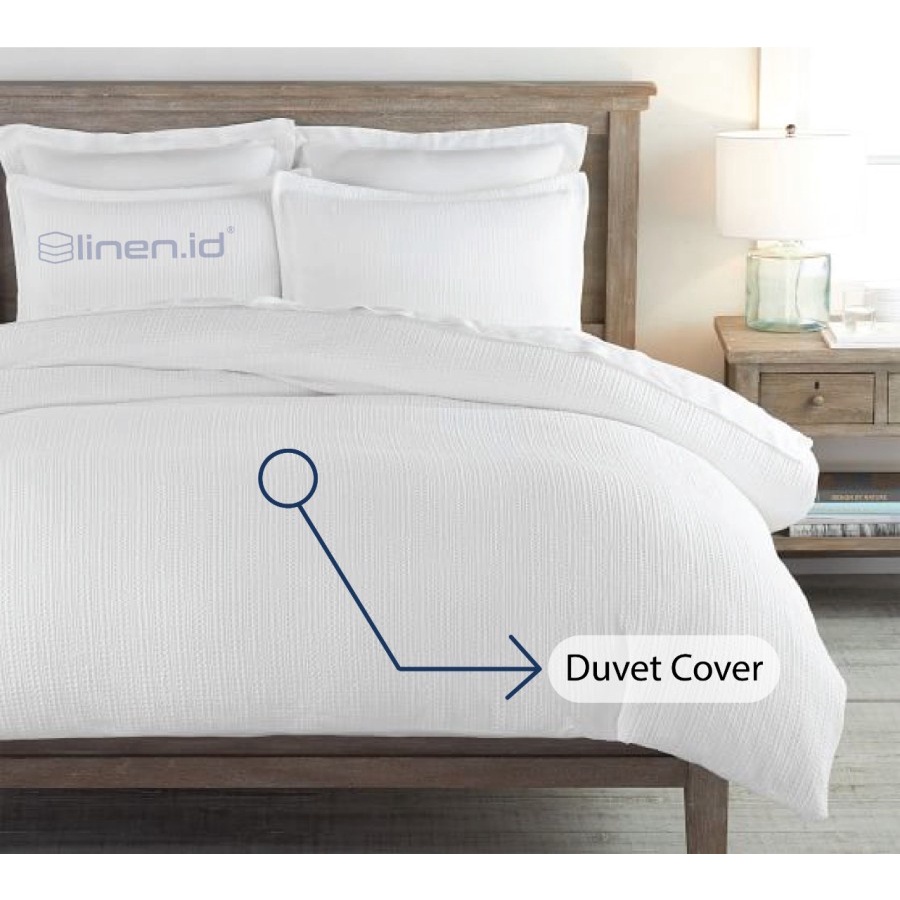 (DC) 100gsm Microtex Embossed Duvet Cover Set Hotel Standard Bedding