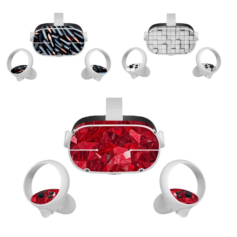 Color 1-20 Decal Sticker For Oculus Quest 2 VR Headset Controller Skin ...