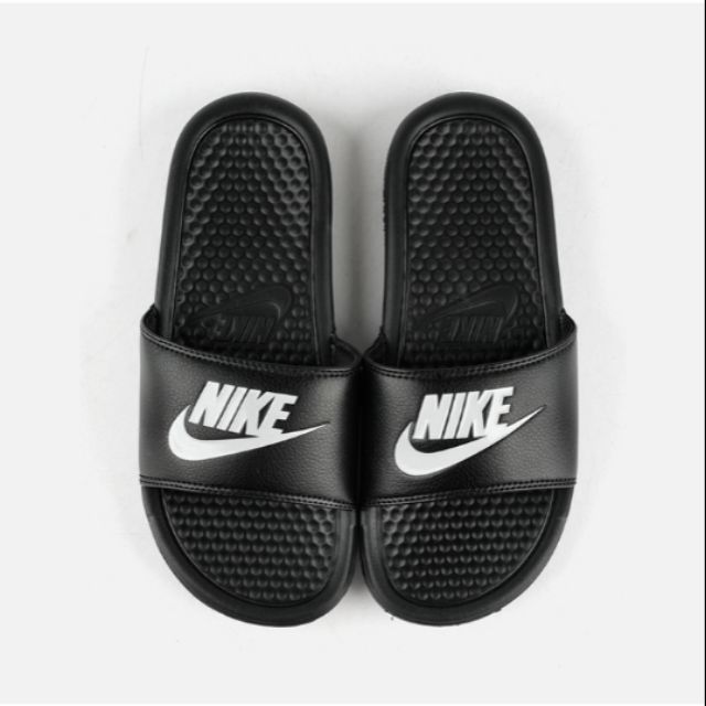 Nike slippers black outlet and pink