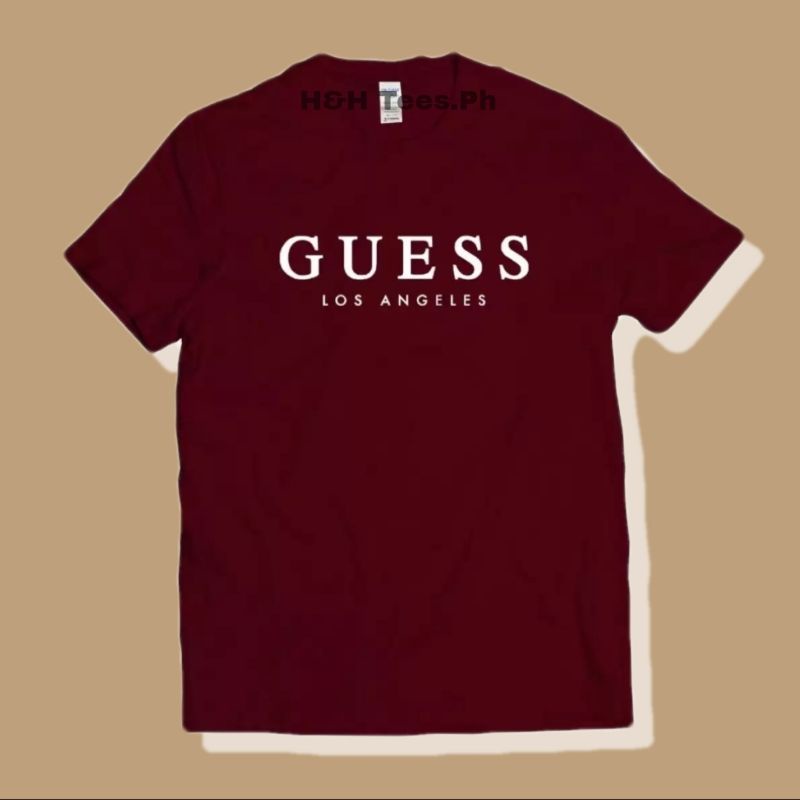 Guess los angeles tshirt Unisex American size Shopee Philippines