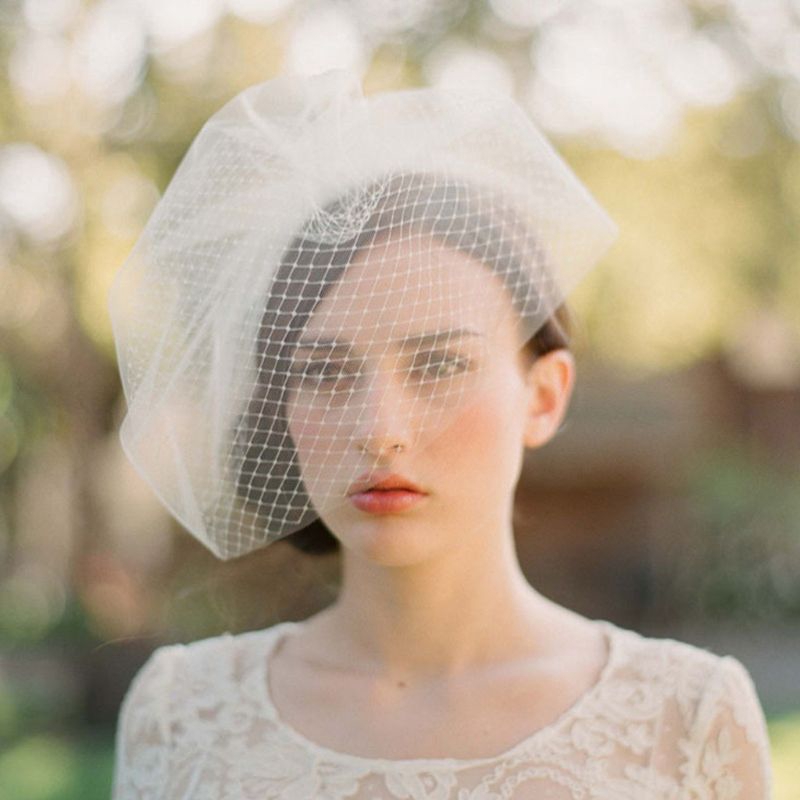 Bridal Birdcage Veil Fascinator - Jennifer Ouellette