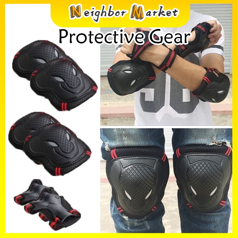 Protective Gear Set Skating Helmet Knee Pads Elbow Pad Wrist Hand