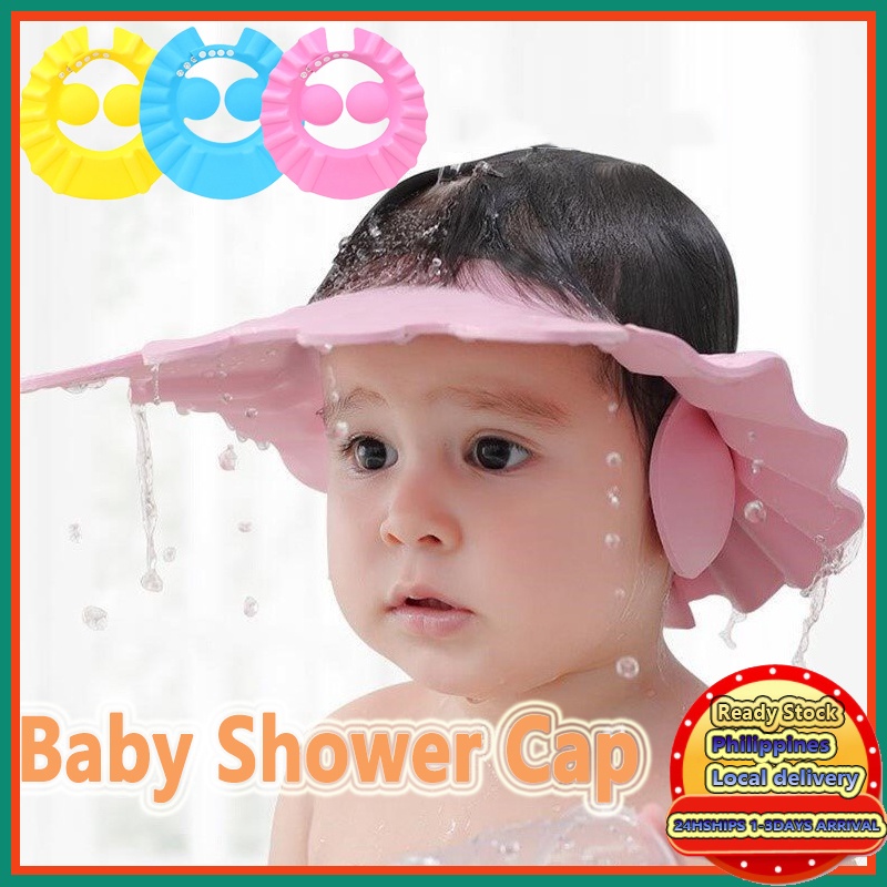 Baby Shower Cap Shampoo Cap Adjustable Shield Waterproof Ear Protection Baby Care Bath With Ear