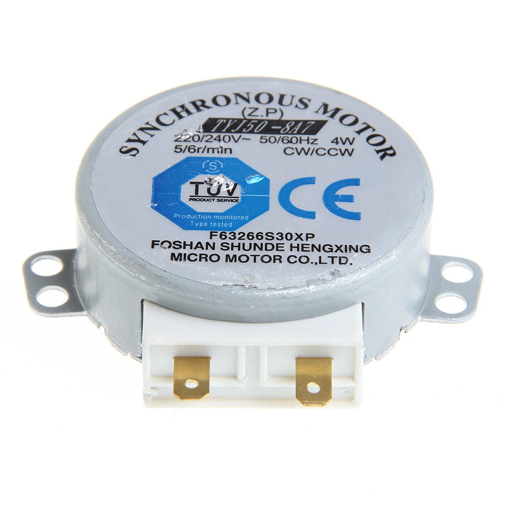 Moteur Synchrone AC 220-240V 4W 6RPM - 48mm - Pour Souffleur D'air Ou Plateaux Tournants