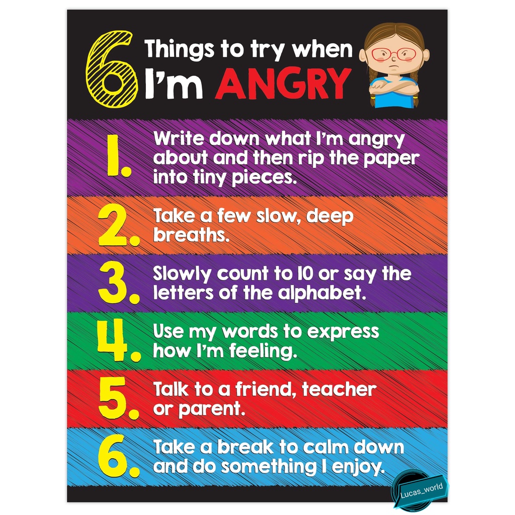 6 Things to try when I am angry, EMOTIONS FEELINGS Educational ...