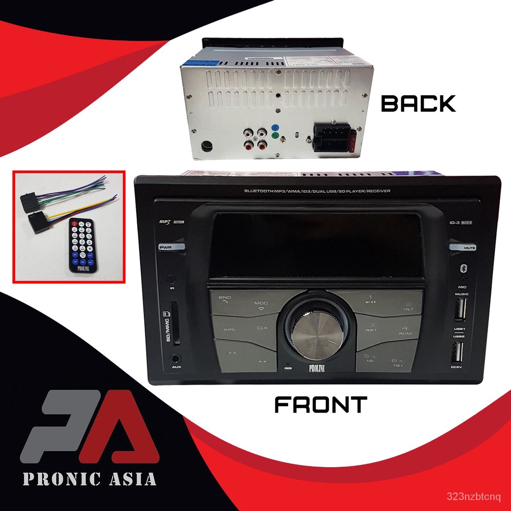 Proline GPX99BT 2 Din Car Stereo w/ Bluetooth, Radio, USB/SD Card Slot