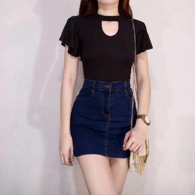 One Hole Semi Crop Top | Shopee Philippines