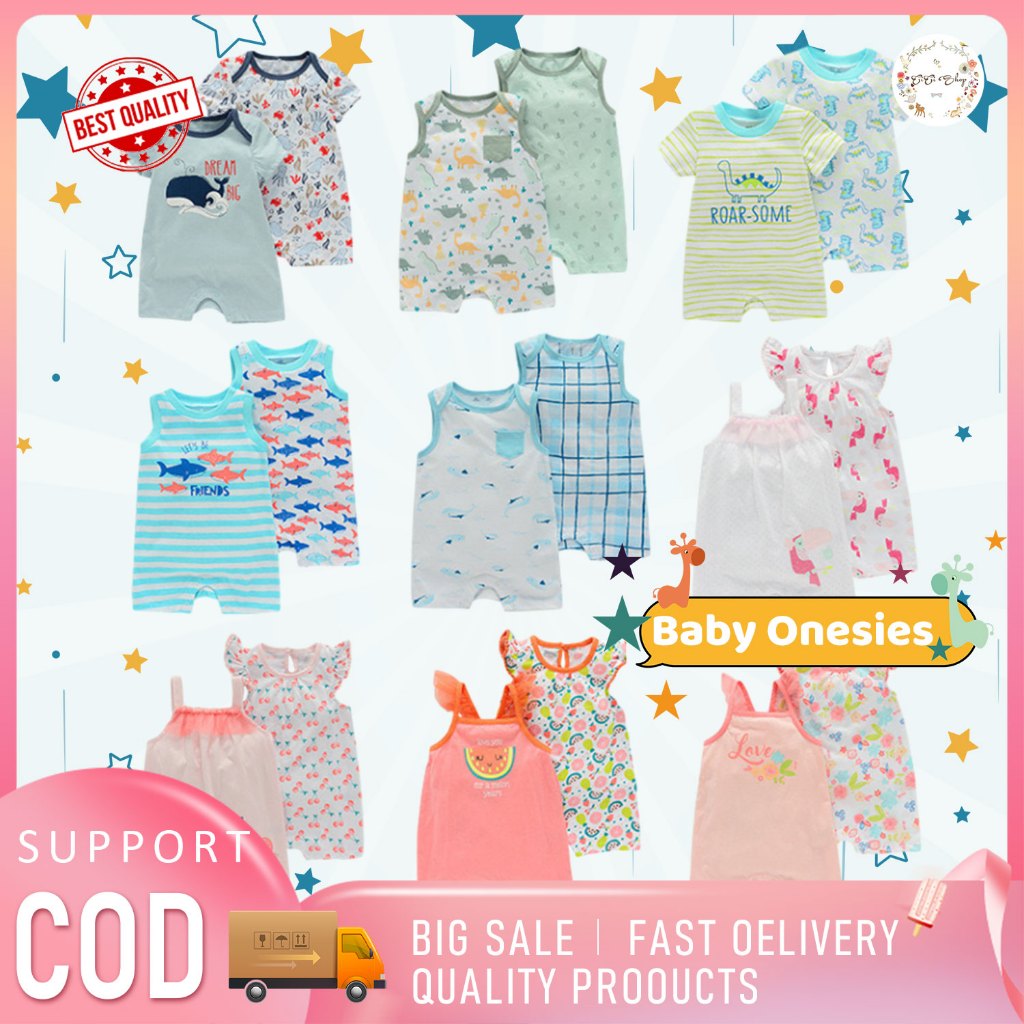 Baby Newborn Boys Girls Cotton Romper Short Bodysuit Onesie Jumpsuit  Outfit (0-12M)