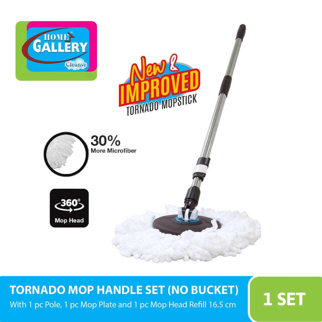 Home Gallery Tornado Mop Handle Set Only, No Bucket Set of Pole, Mop