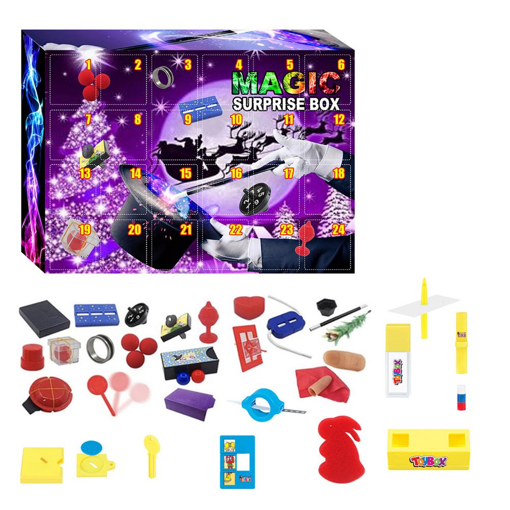 Magic Toy 24 Days Christmas Advent Calendar Countdown Box Magia Mysteries Box Magie Illusion
