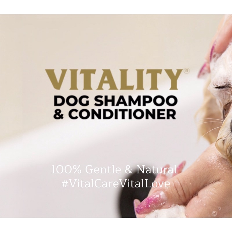 Vitality Dog Shampoo & Conditioner 480ml (Gentle & Natural) Shopee